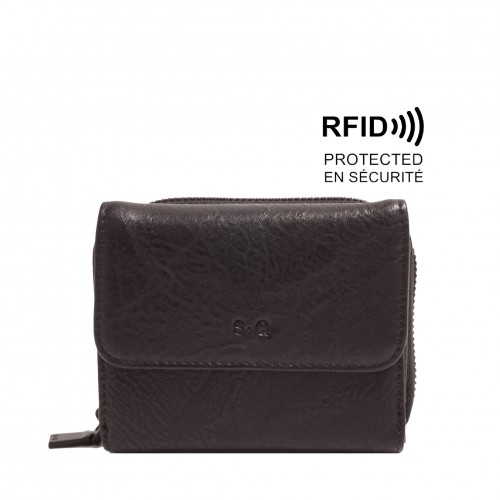 Amber Bi-Fold Wallet - Black 