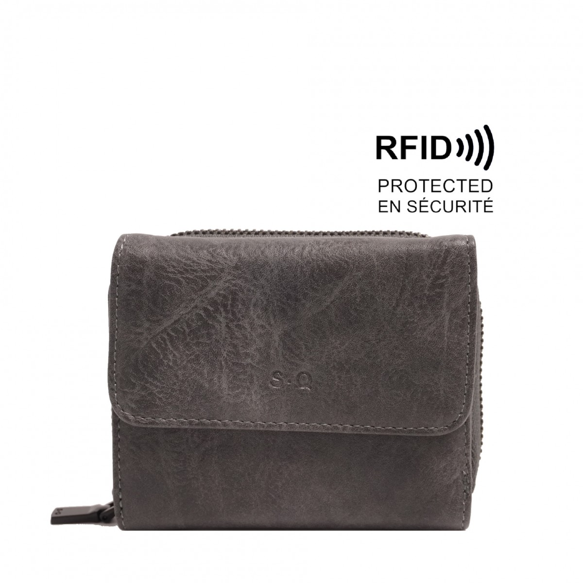 Amber Bi-Fold Wallet - Dark Grey 