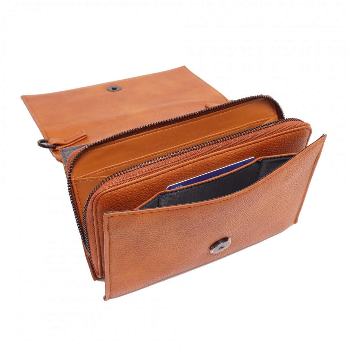 Nita Crossbody Wallet - Cognac 