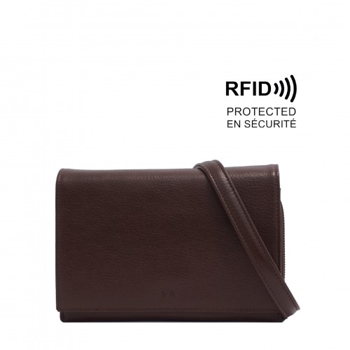 Nita Crossbody Wallet - Chocolate 