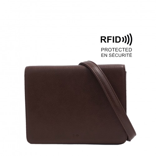 Karina Crossbody Wallet - Chocolate 