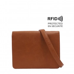 Karina Crossbody Wallet - Cognac 