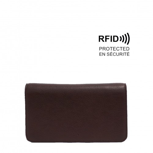 Rosina 2-in-1 Crossbody Wallet - Chocolate