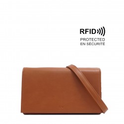 Viviana Crossbody Wallet - Cognac 