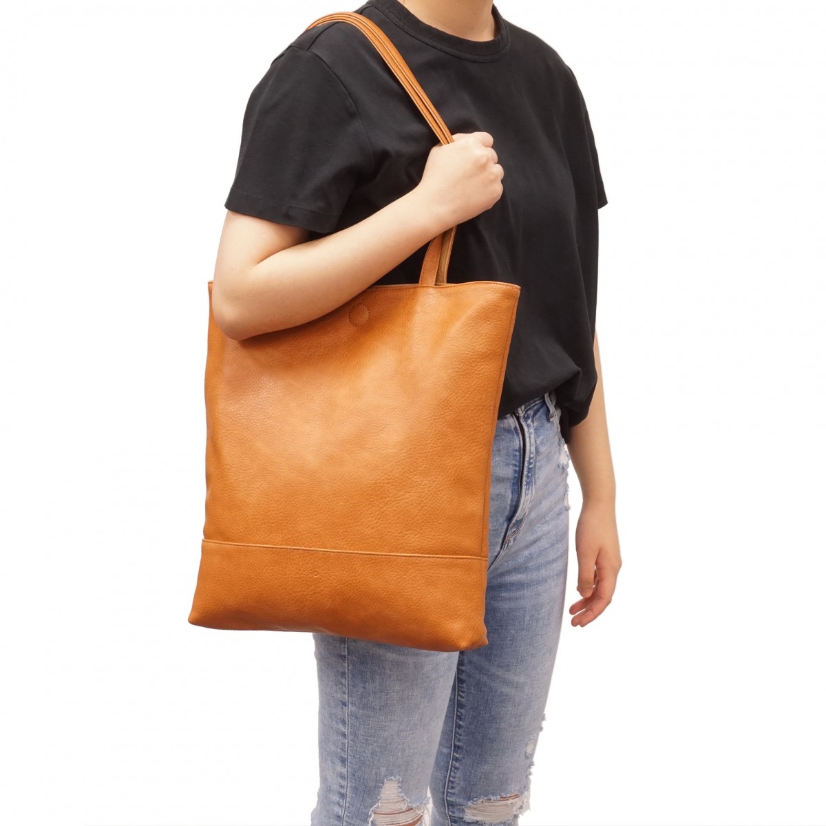 Amia 2-in-1 Reversible Tote - Cognac / Latte 