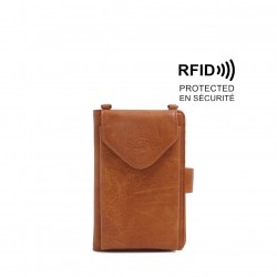 Lina Crossbody Wallet - Camel 