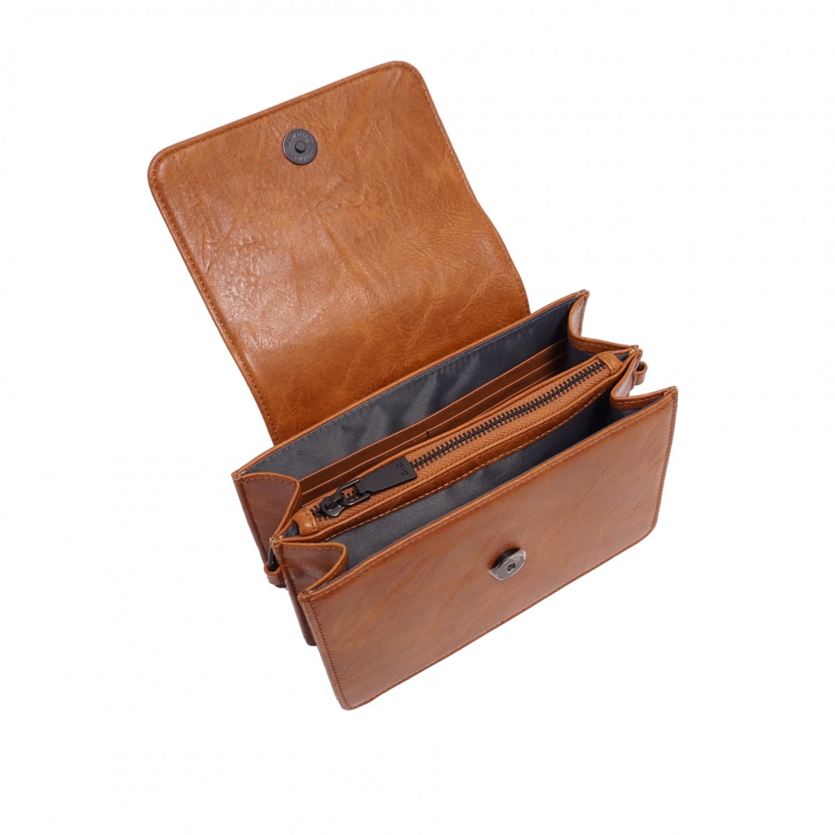 Monique Crossbody Wallet - Saddle Tan 