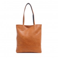 Amia 2-in-1 Reversible Tote - Cognac / Dark Blue  