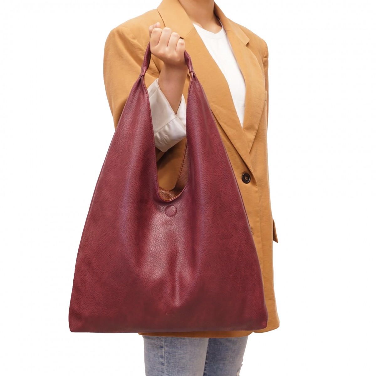 Cecilia 2-in-1 Reversible Hobo - Plum / Brown 