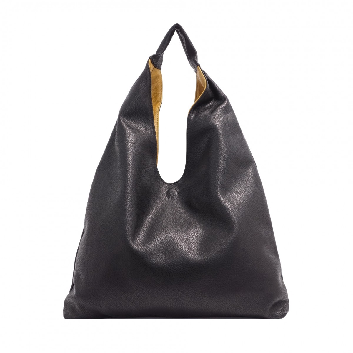 Cecilia 2-in-1 Reversible Hobo - Black / Dark Yellow 