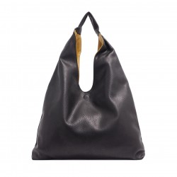 Cecilia 2-in-1 Reversible Hobo - Black / Dark Yellow 