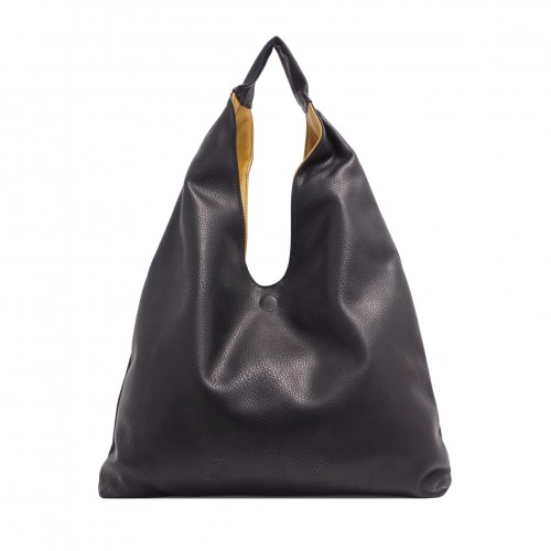 Cecilia 2-in-1 Reversible Hobo - Black / Dark Yellow 