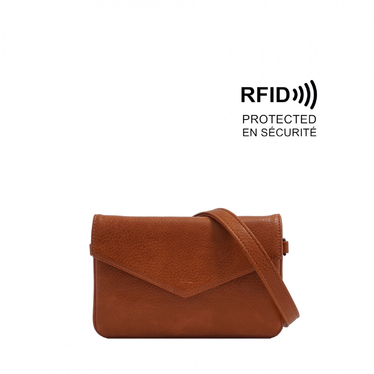 Payson Crossbody Wallet - Cognac 