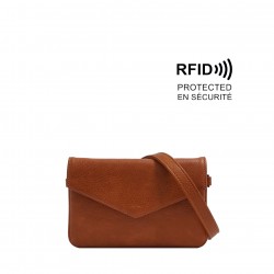 Payson Crossbody Wallet - Cognac 