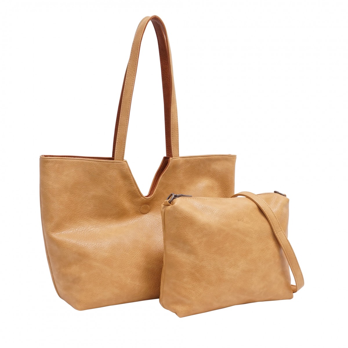 Marley 2-in-1 Reversible Tote - Doe / Cognac 