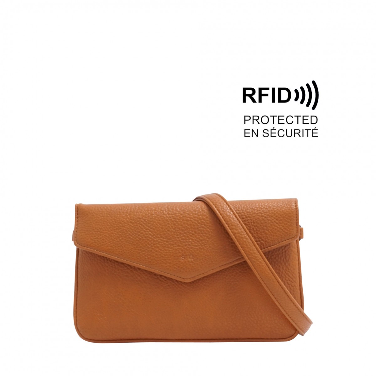Luxury Crossbody Wallet - Cognac