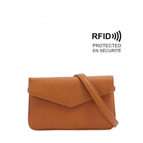 Luxury Crossbody Wallet - Cognac