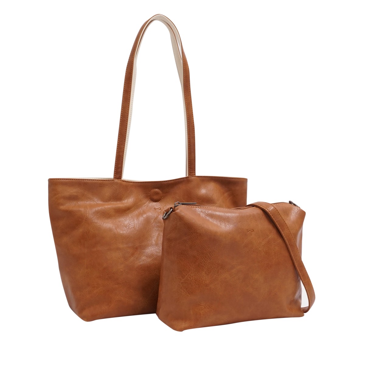 Brooke 2-in-1 Reversible Tote - Black / Blue 