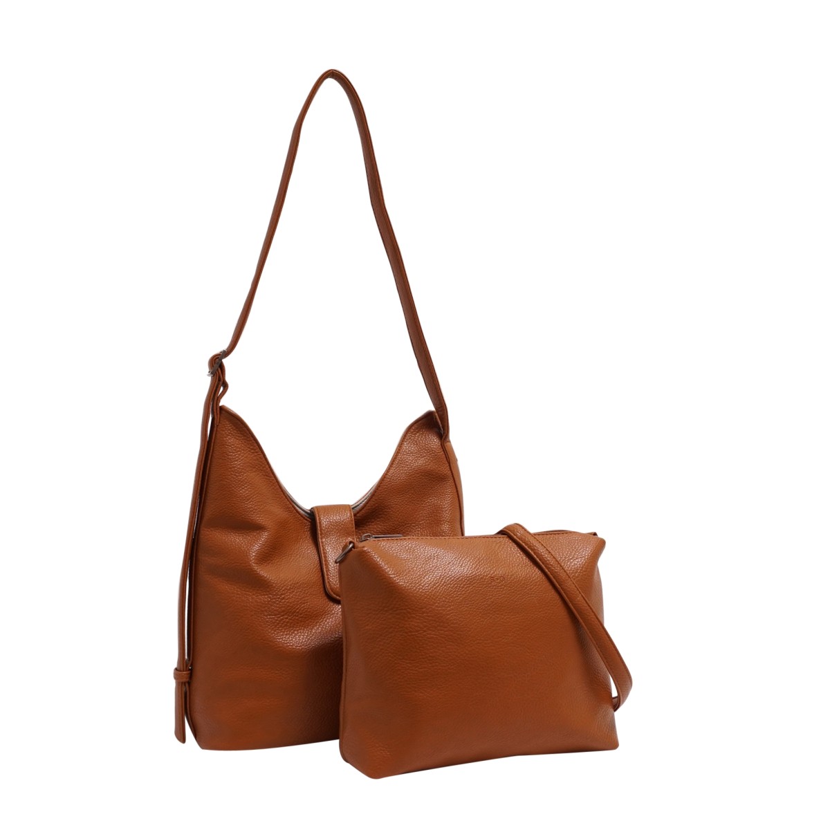 Mona 2-in-1 Reversible Hobo - Cognac / Light Grey 