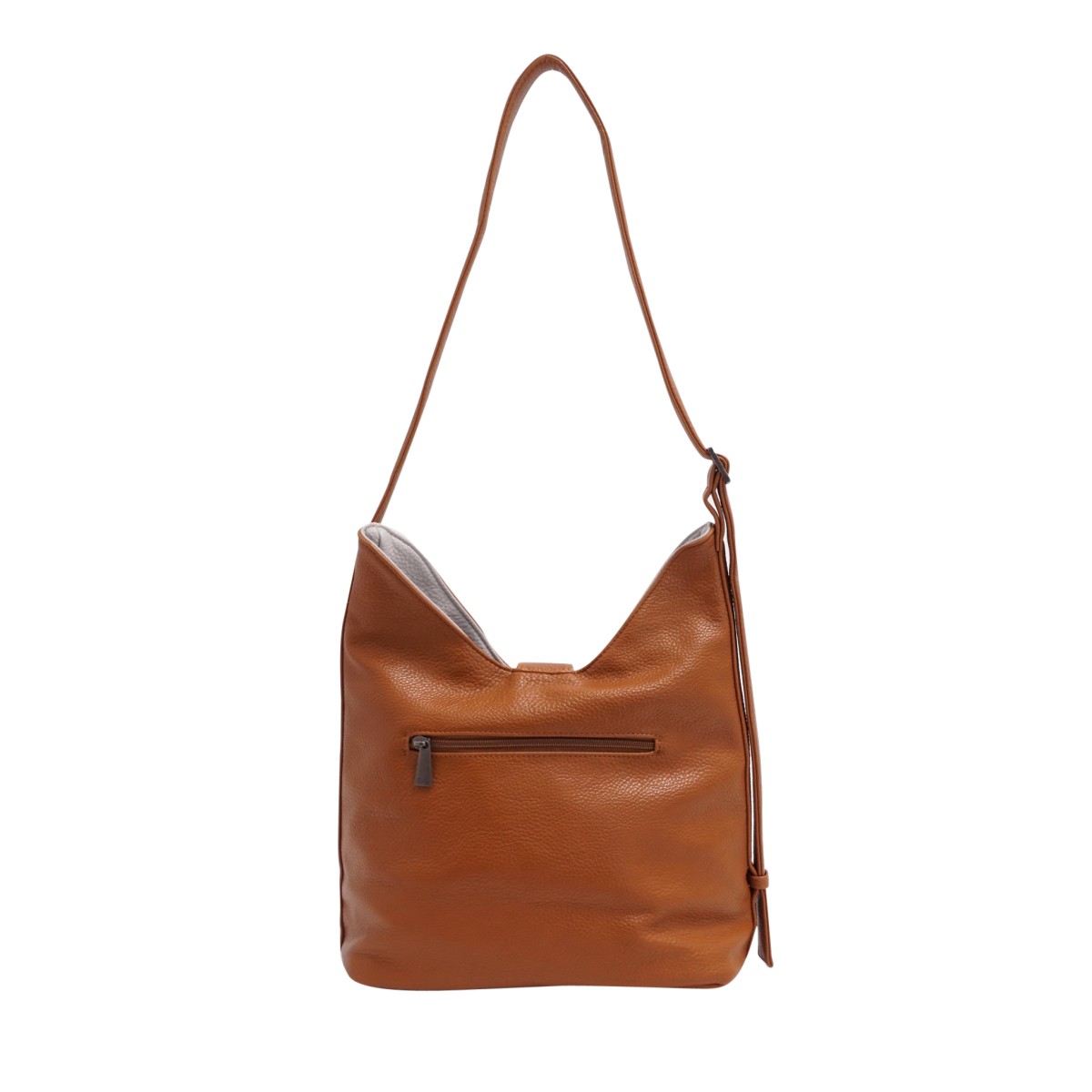 Mona 2-in-1 Reversible Hobo - Cognac / Light Grey 