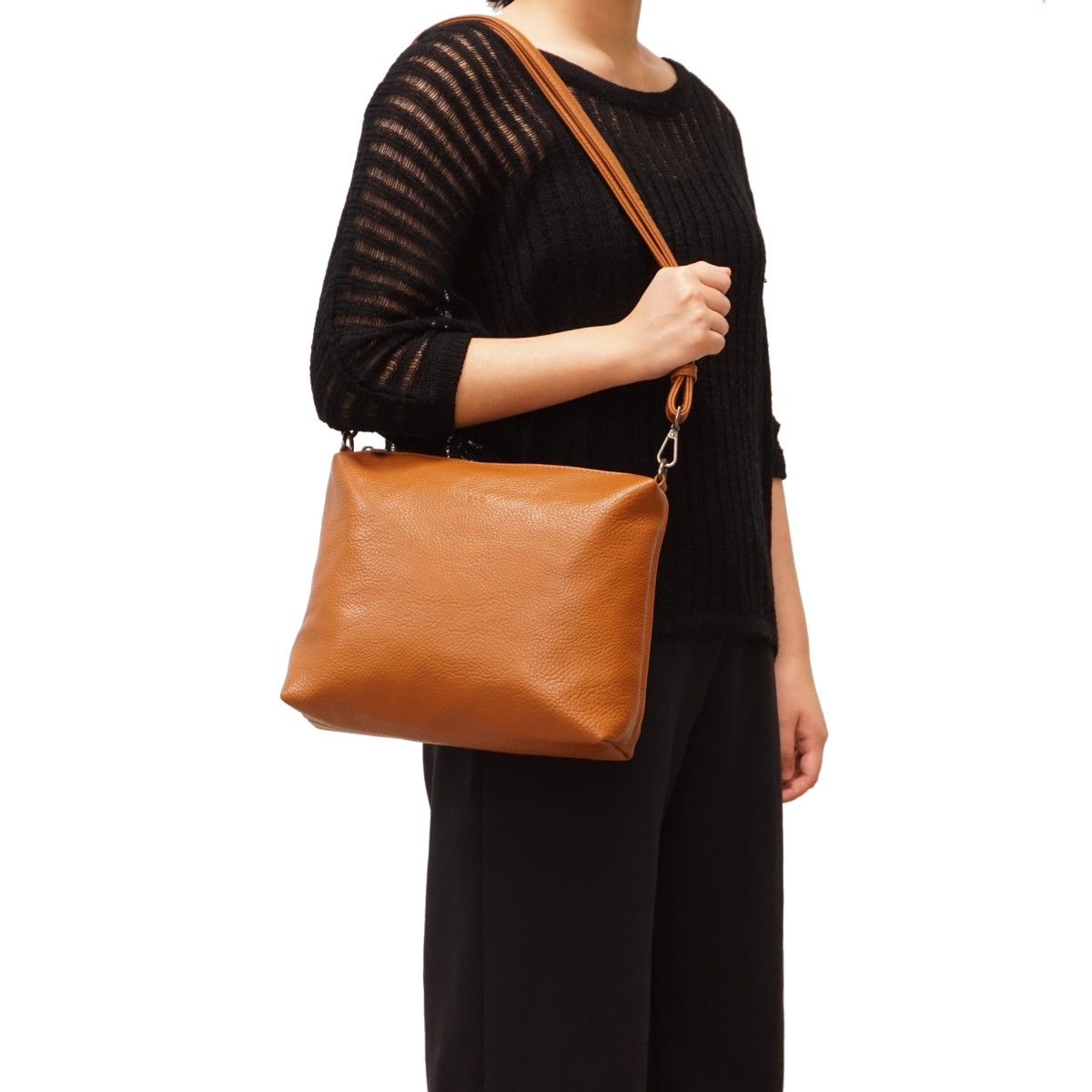 Mona 2-in-1 Reversible Hobo - Cognac / Light Grey 