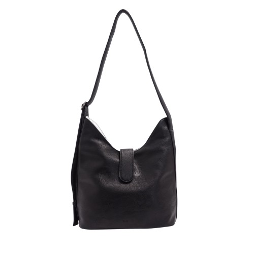 Mona 2-in-1 Reversible Hobo - Black / Silver 