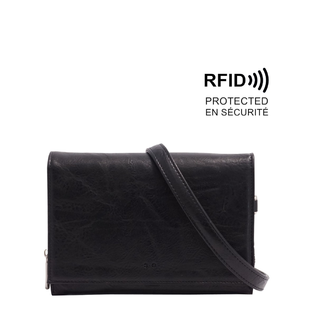 Nita Crossbody Wallet - Black 