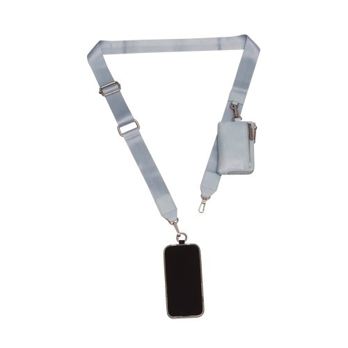 Skylar Phone Strap with Card Case - Blue 