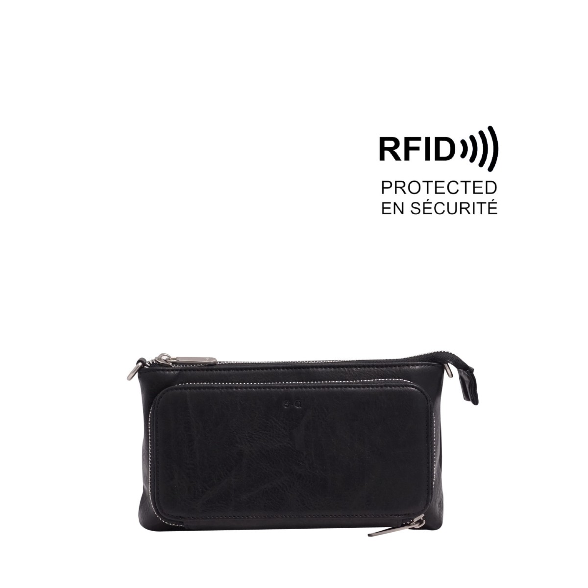 Anika Crossbody Wallet - Black