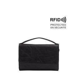 Janelle Crossbody Wallet - Black 