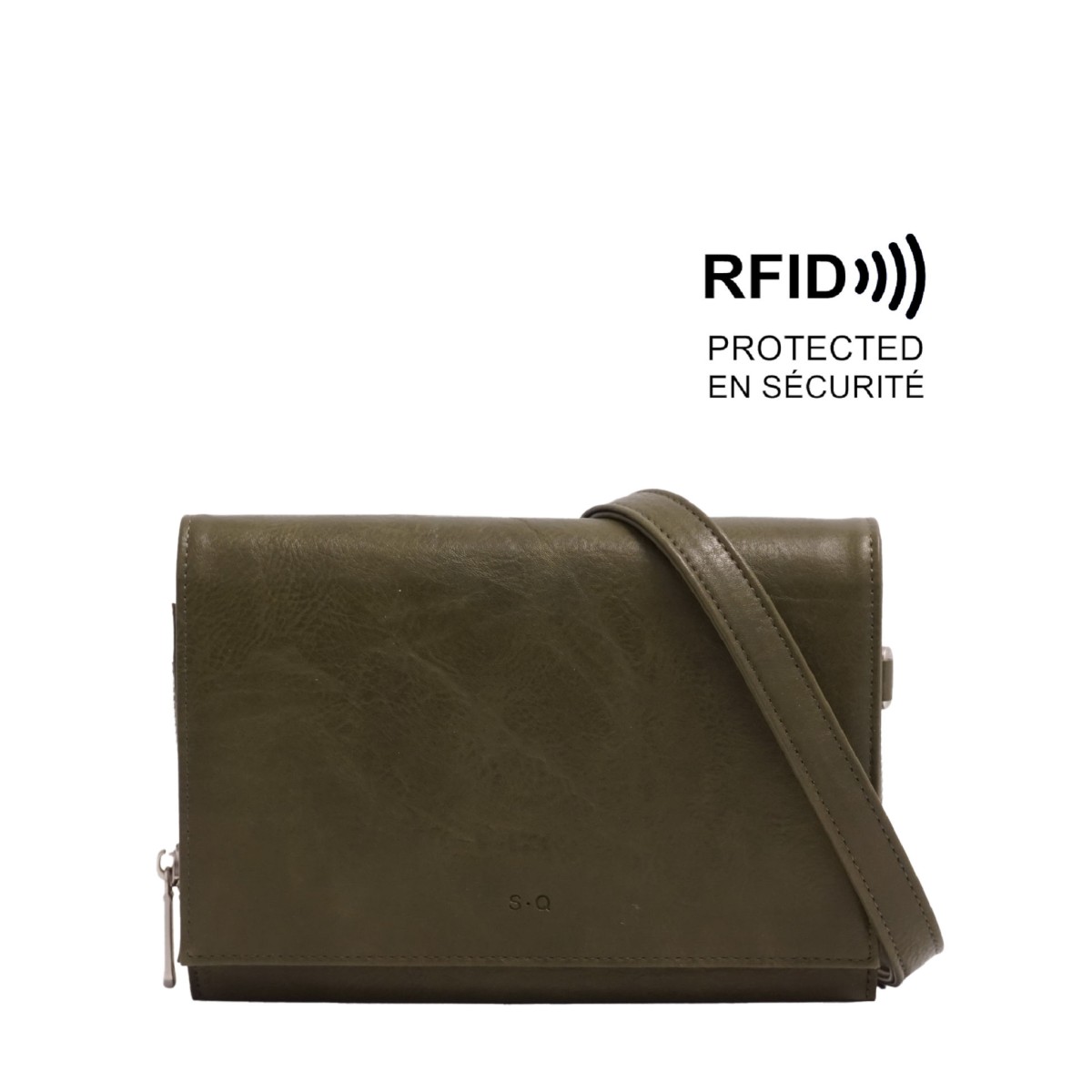 Nita Crossbody Wallet - Olive  