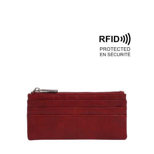 Briella Slim Wallet - Merlot 