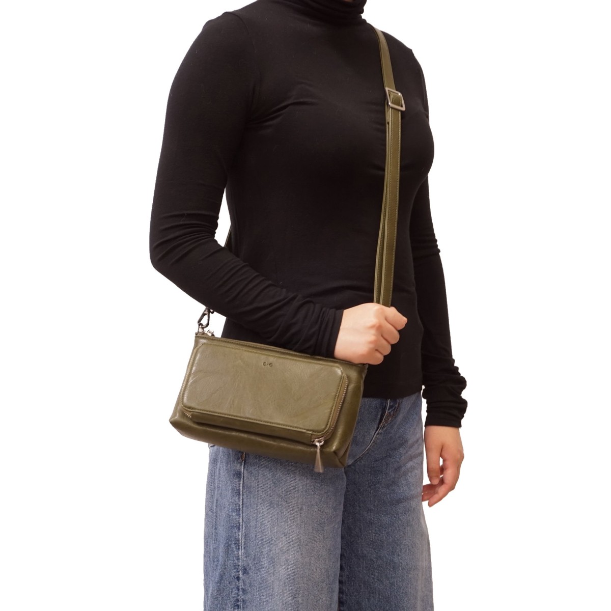 Anika Crossbody Wallet - Black