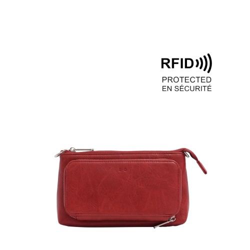 Anika Crossbody Wallet - Merlot 