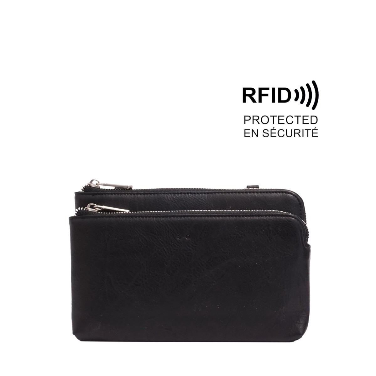 Liora Crossbody Wallet - Black 