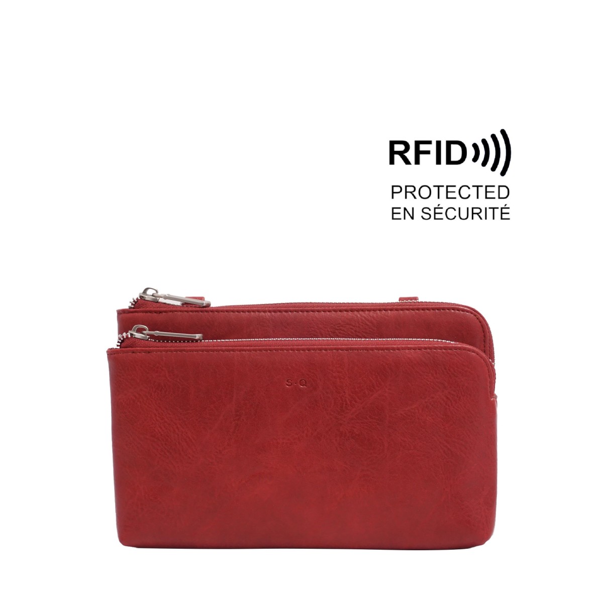 Liora Crossbody Wallet - Merlot 