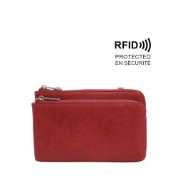 Liora Crossbody Wallet - Merlot 