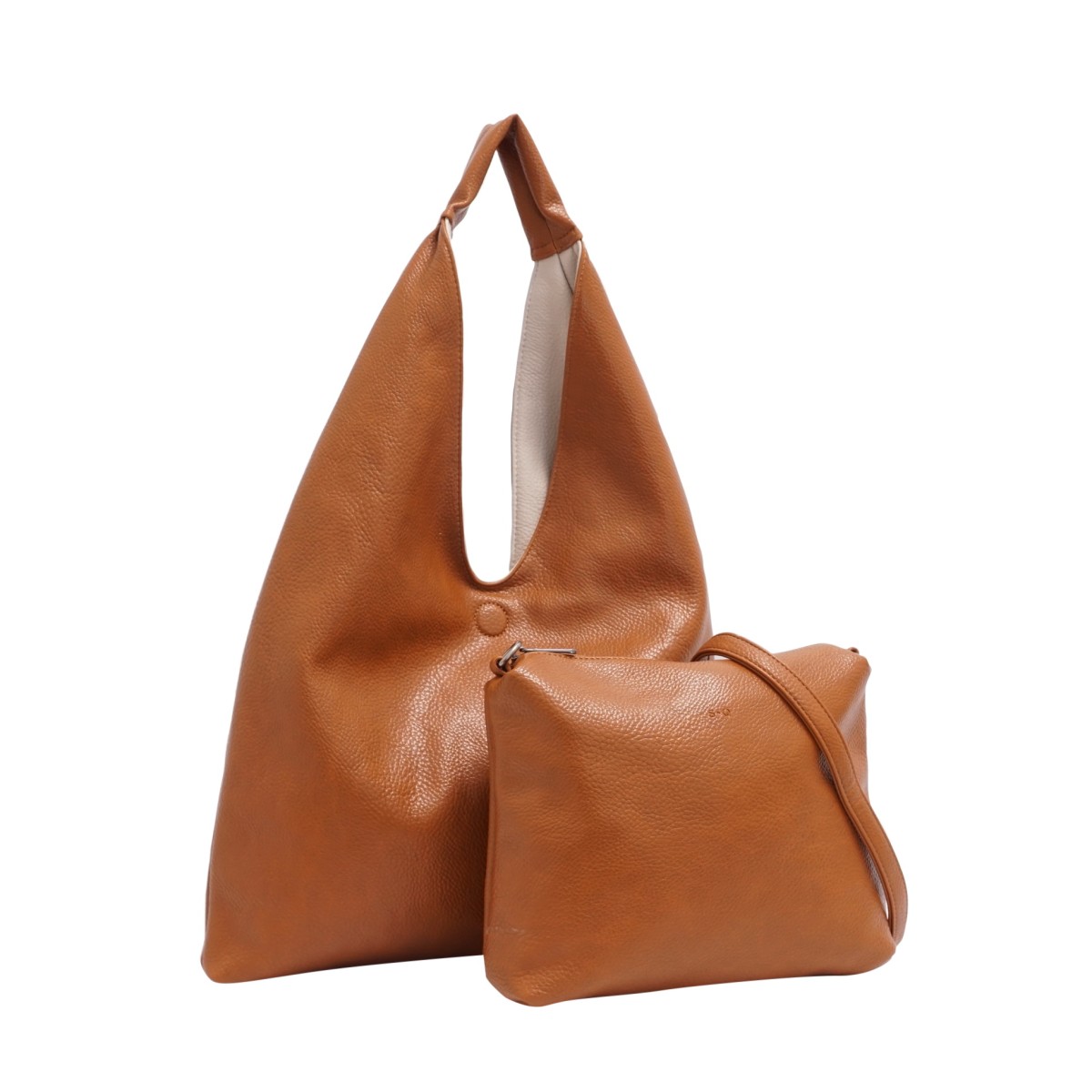 Cecilia 2-in-1 Reversible Hobo - Cognac / Oat Cecilia 2-in-1 Reversible Hobo - Cognac / Oat
