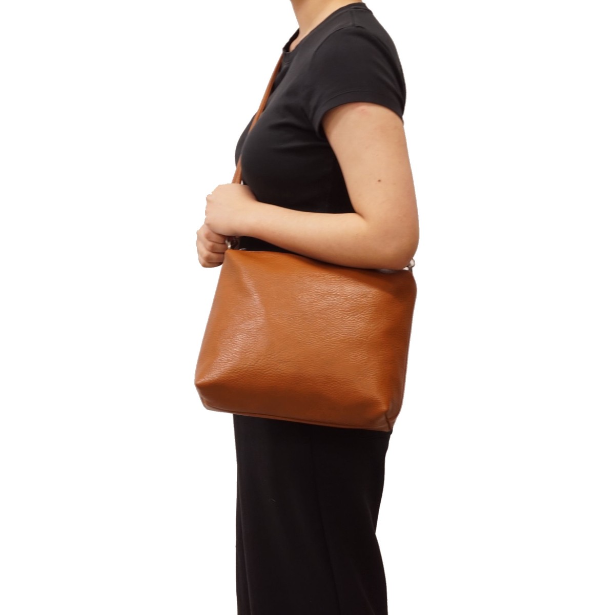 Cecilia 2-in-1 Reversible Hobo - Cognac / Oat