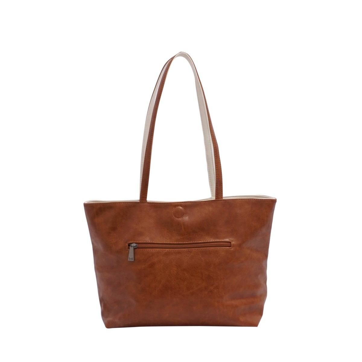 Brooke 2-in-1 Reversible Tote - Black / Light Khaki 