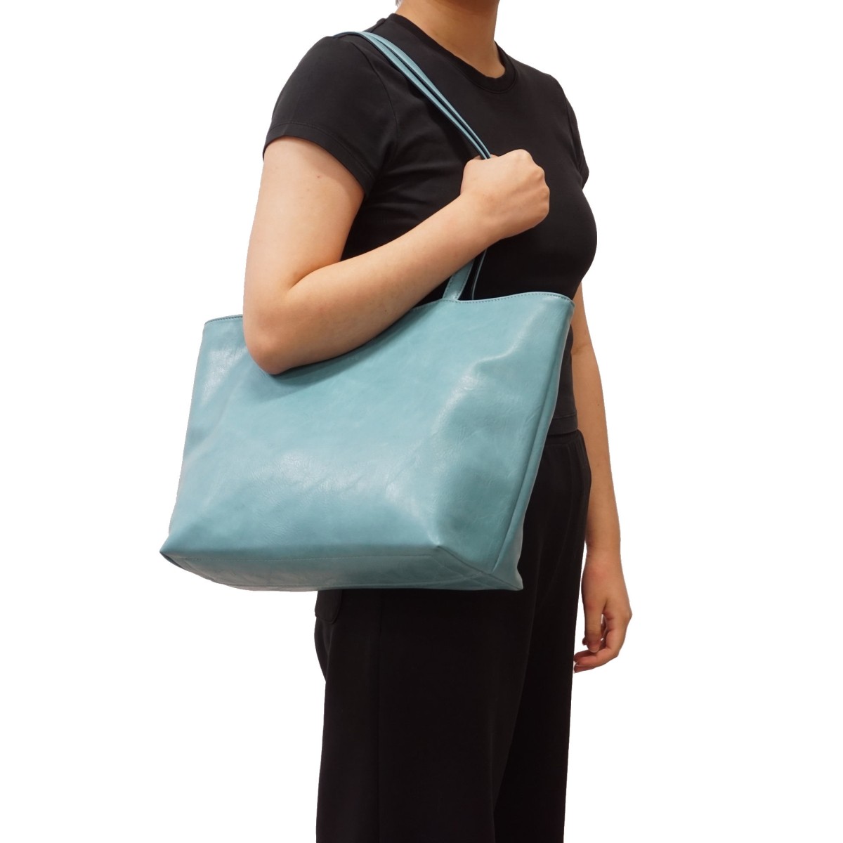 Brooke 2-in-1 Reversible Tote - Black / Light Khaki 