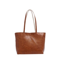 Brooke 2-in-1 Reversible Tote - Camel / Cream 