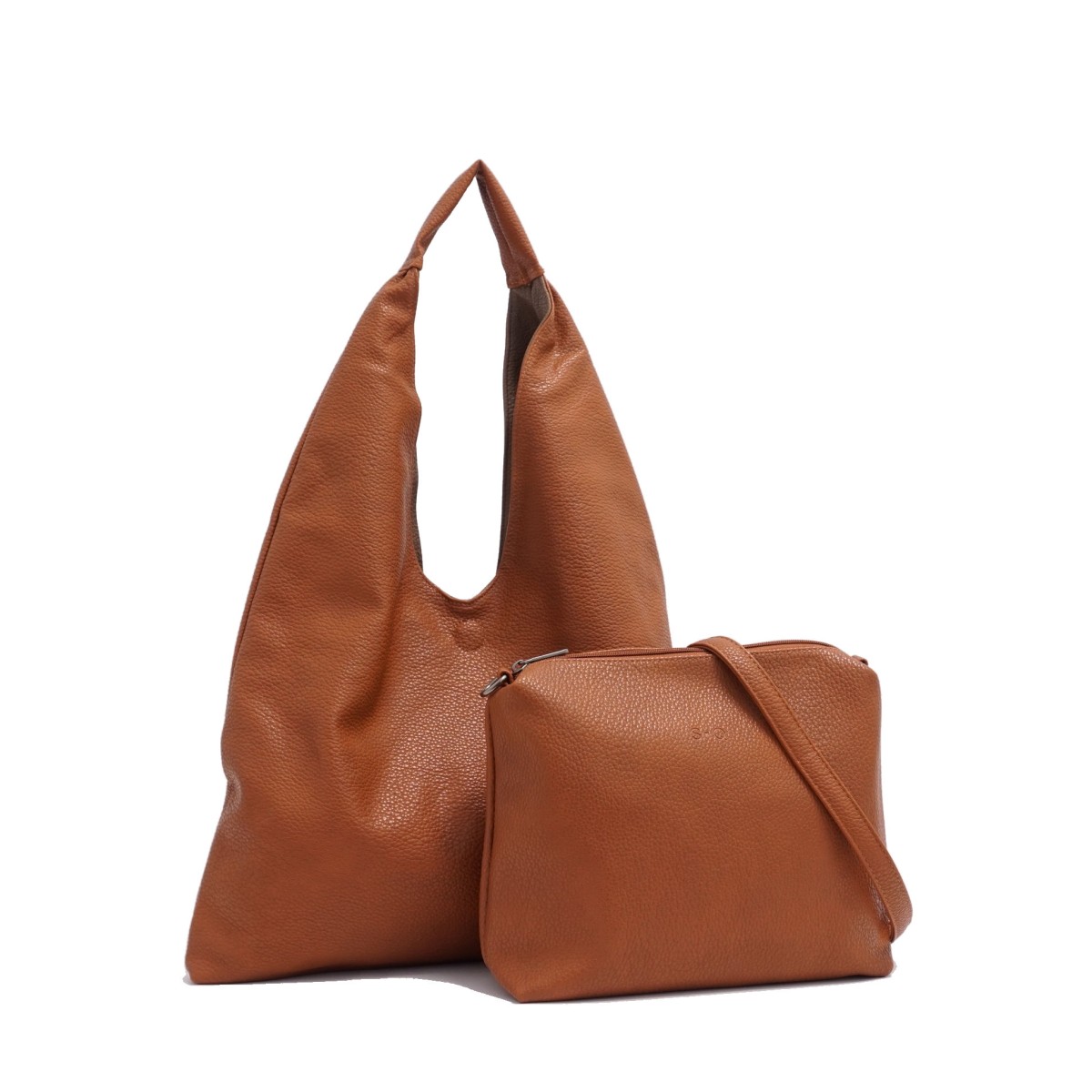 Cecilia 2-in-1 Reversible Hobo - Cognac / Fossil Cecilia 2-in-1 Reversible Hobo - Cognac / Fossil