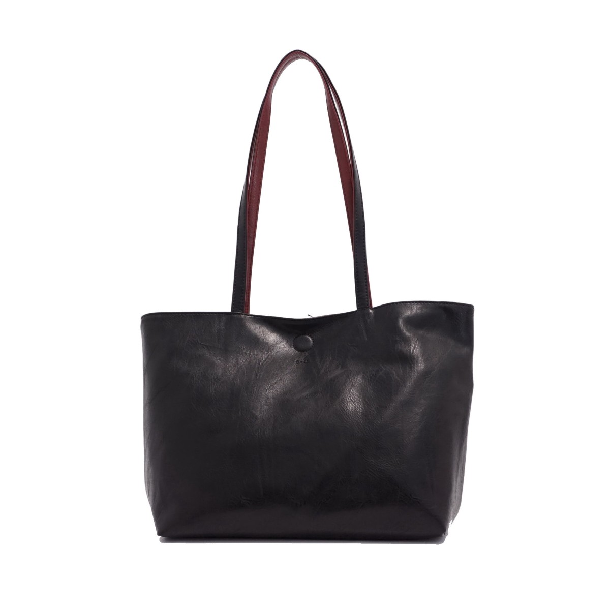 Brooke 2-in-1 Reversible Tote - Black / Burgundy Brooke 2-in-1 Reversible Tote - Black / Burgundy