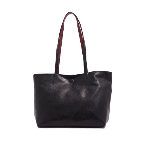 Brooke 2-in-1 Reversible Tote - Black / Burgundy Brooke 2-in-1 Reversible Tote - Black / Burgundy