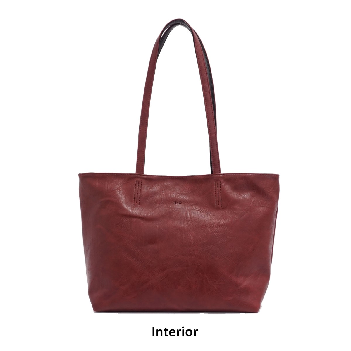 Brooke 2-in-1 Reversible Tote - Black / Burgundy Brooke 2-in-1 Reversible Tote - Black / Burgundy