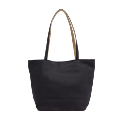 Charmaine 2-in-1 Reversible Nylon Tote - Black / Khaki 