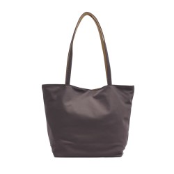 Charmaine 2-in-1 Reversible Nylon Tote - Grey / Khaki 