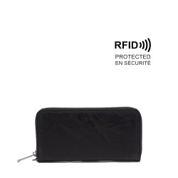 Treena Zip-Around Wallet - Black 