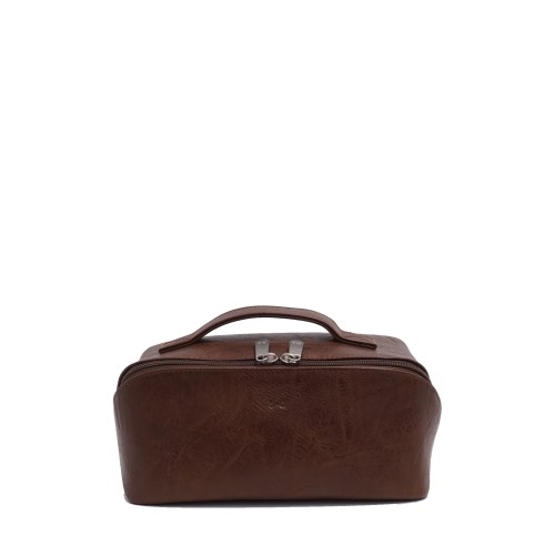 Ginette Travel Toiletry Case - Brown 